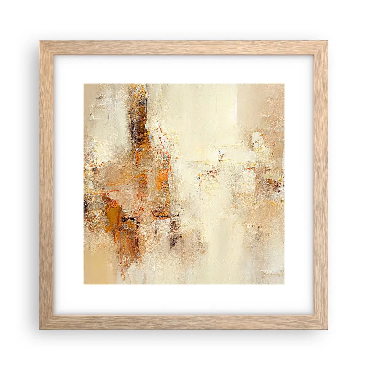 Plagát v ráme zo svetlého duba - Duša jantáru - 30x30 cm