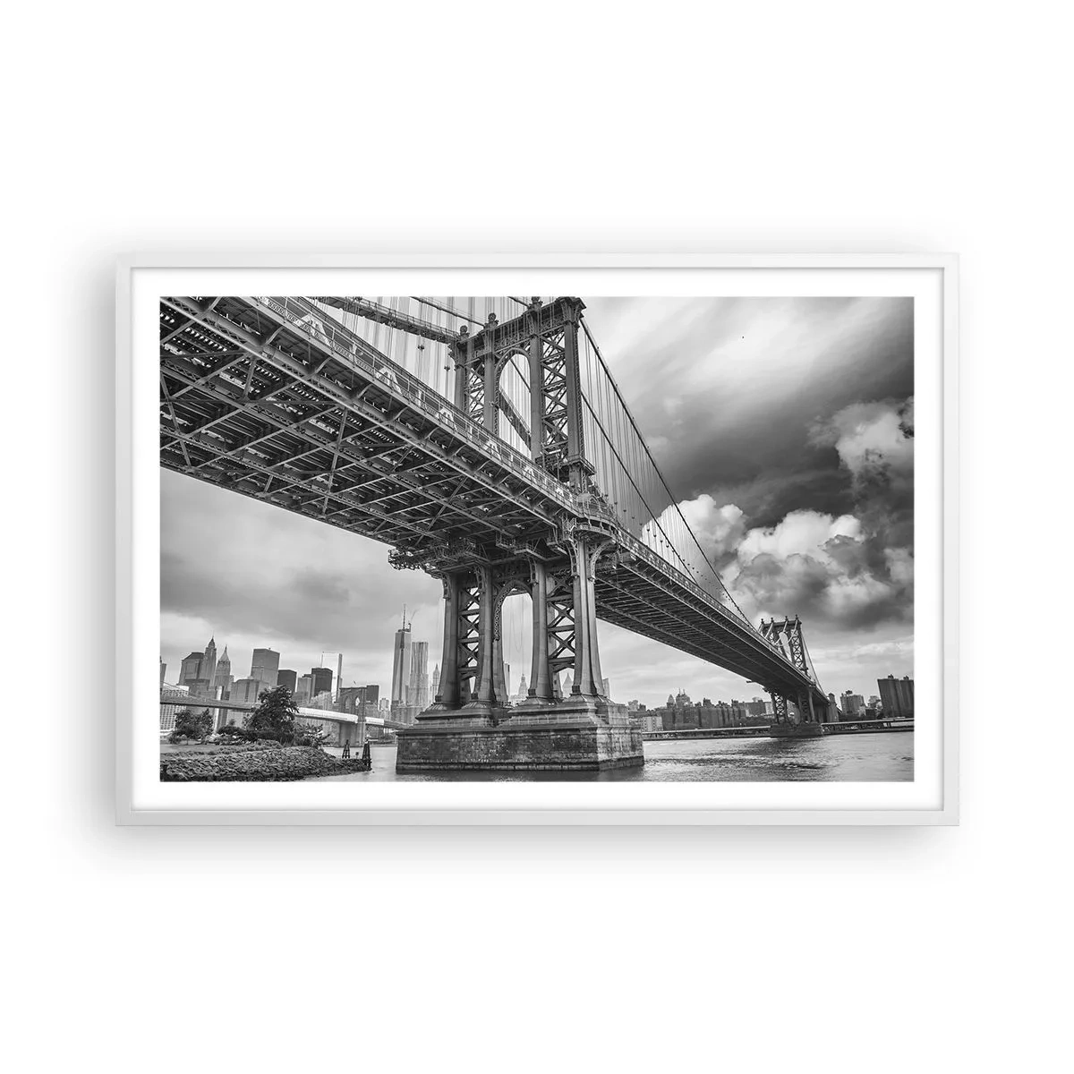 Plagát v bielom ráme - Do srdca mesta - 91x61 cm