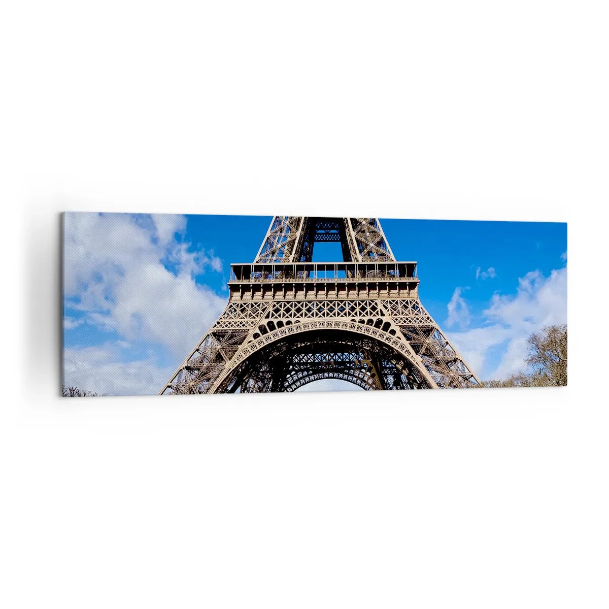 Obraz na plátne - Celý Paríž pri jej nohách - 160x50 cm