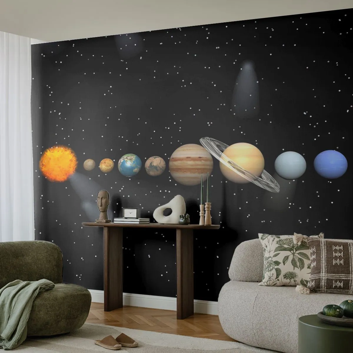 Fototapeta Premium Sand - A planéty šalejú, šalejú… - Vesmír a astronómia, Slnečná sústava, Planéty - 400x280 cm