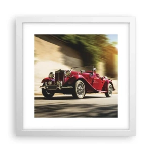 Plagát v bielom ráme - Krajšia ako Níke Samotrácka - 30x30 cm