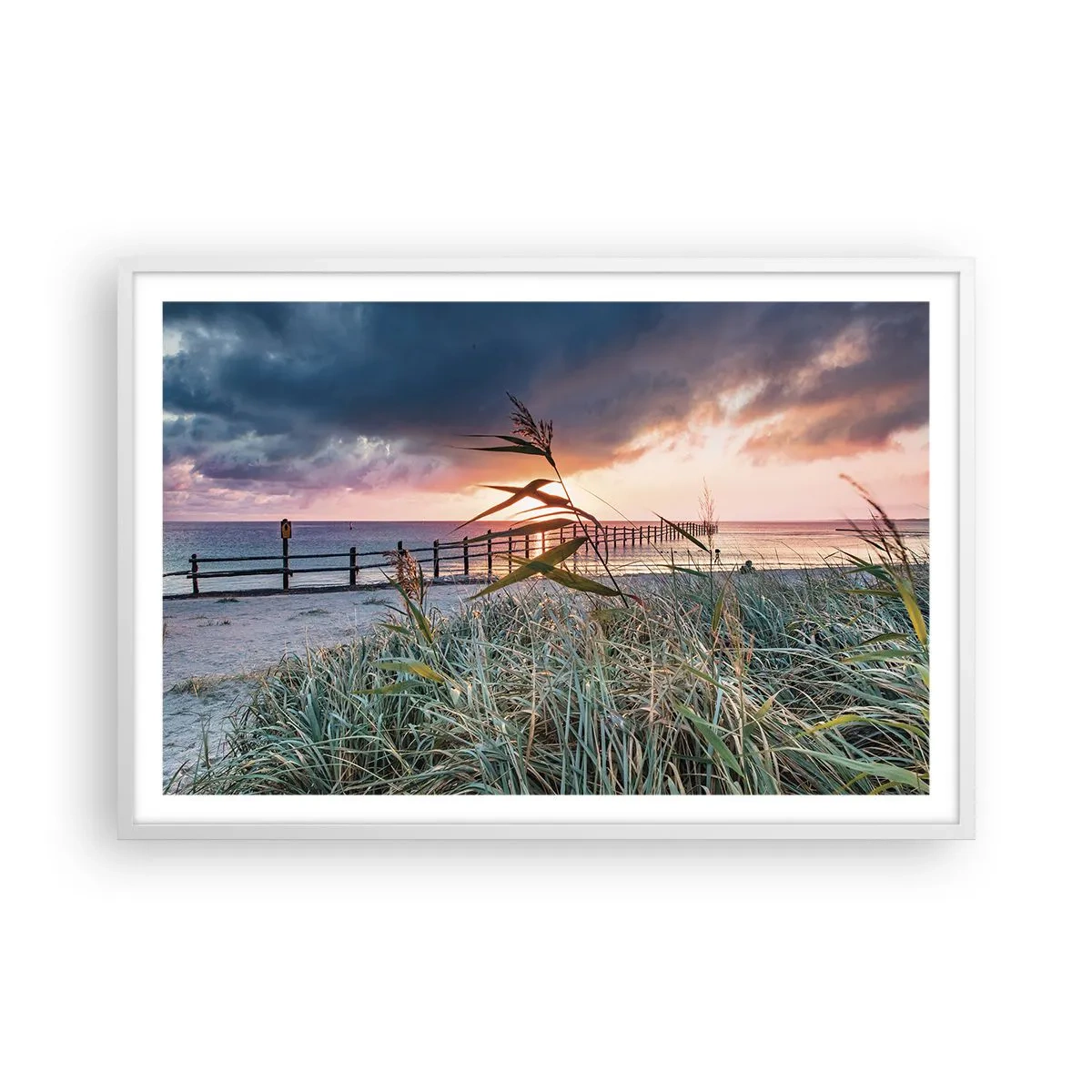 Plagát v bielom ráme - Neodviate vetrom - 91x61 cm