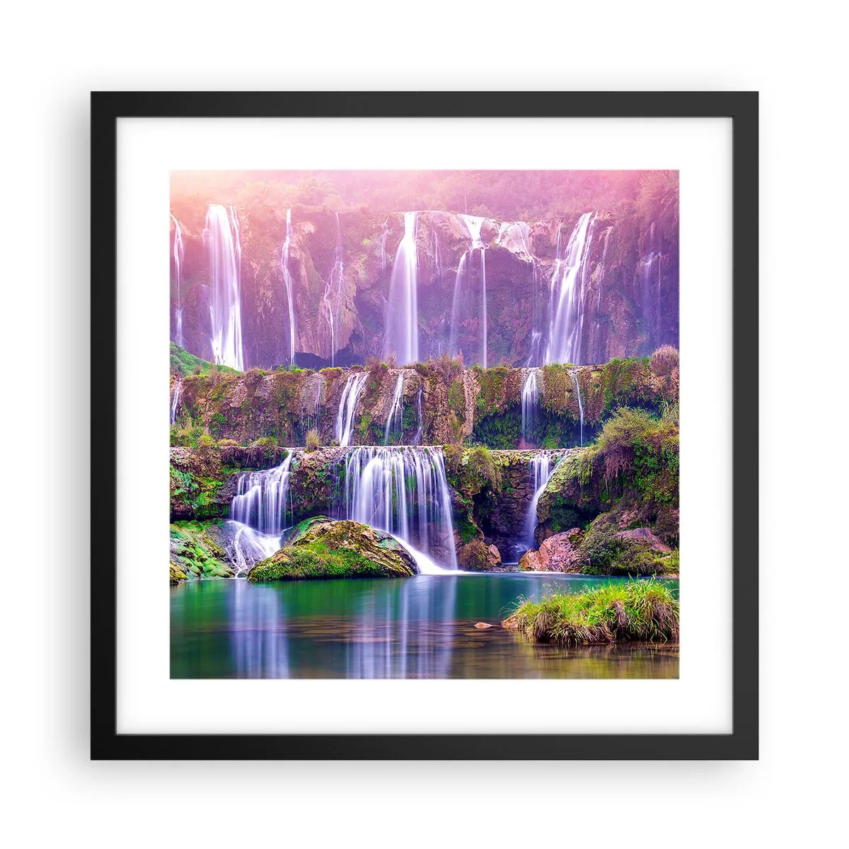 Plagát v čiernom ráme - Schody do neba - 40x40 cm