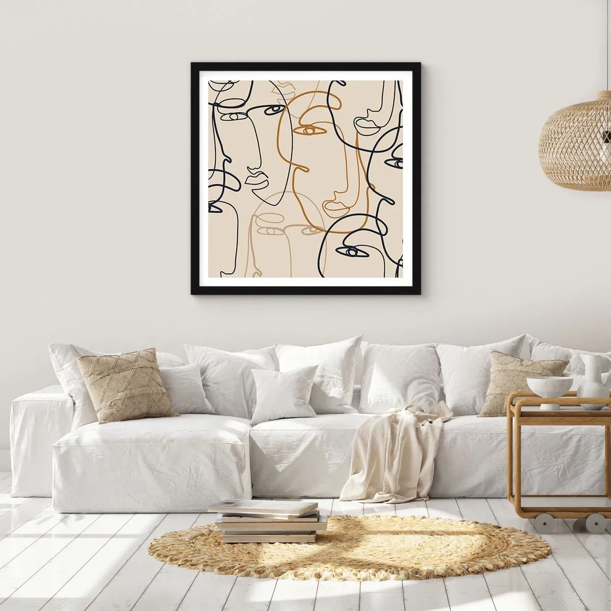 Plagát v čiernom ráme - Portrét znásobený - 60x60 cm