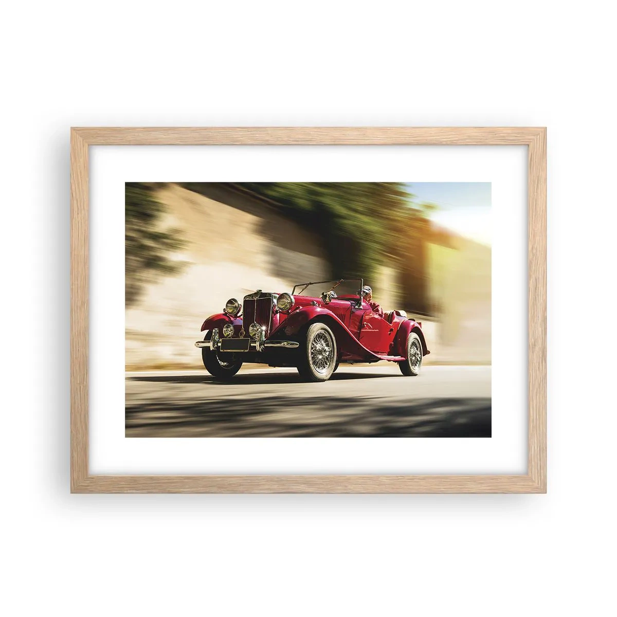 Plagát v ráme zo svetlého duba - Krajšia ako Níke Samotrácka - 40x30 cm