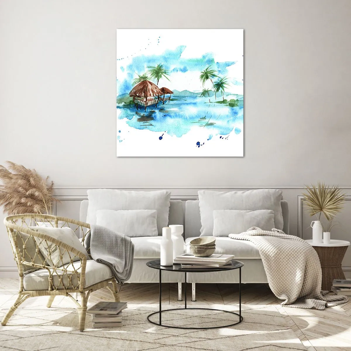 Obraz na skle - Niekde v Pacifiku - 70x70 cm