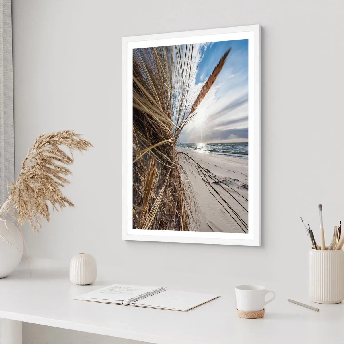 Plagát v bielom ráme - Stretnutie živlov - 70x100 cm