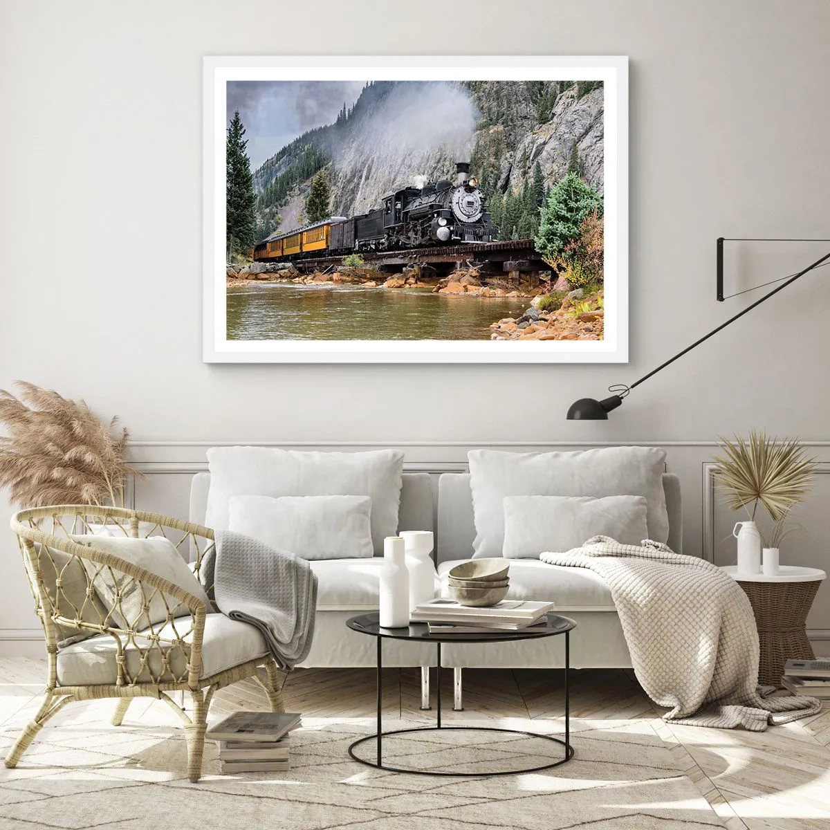 Plagát v bielom ráme - A kam to? Kam? - 40x30 cm