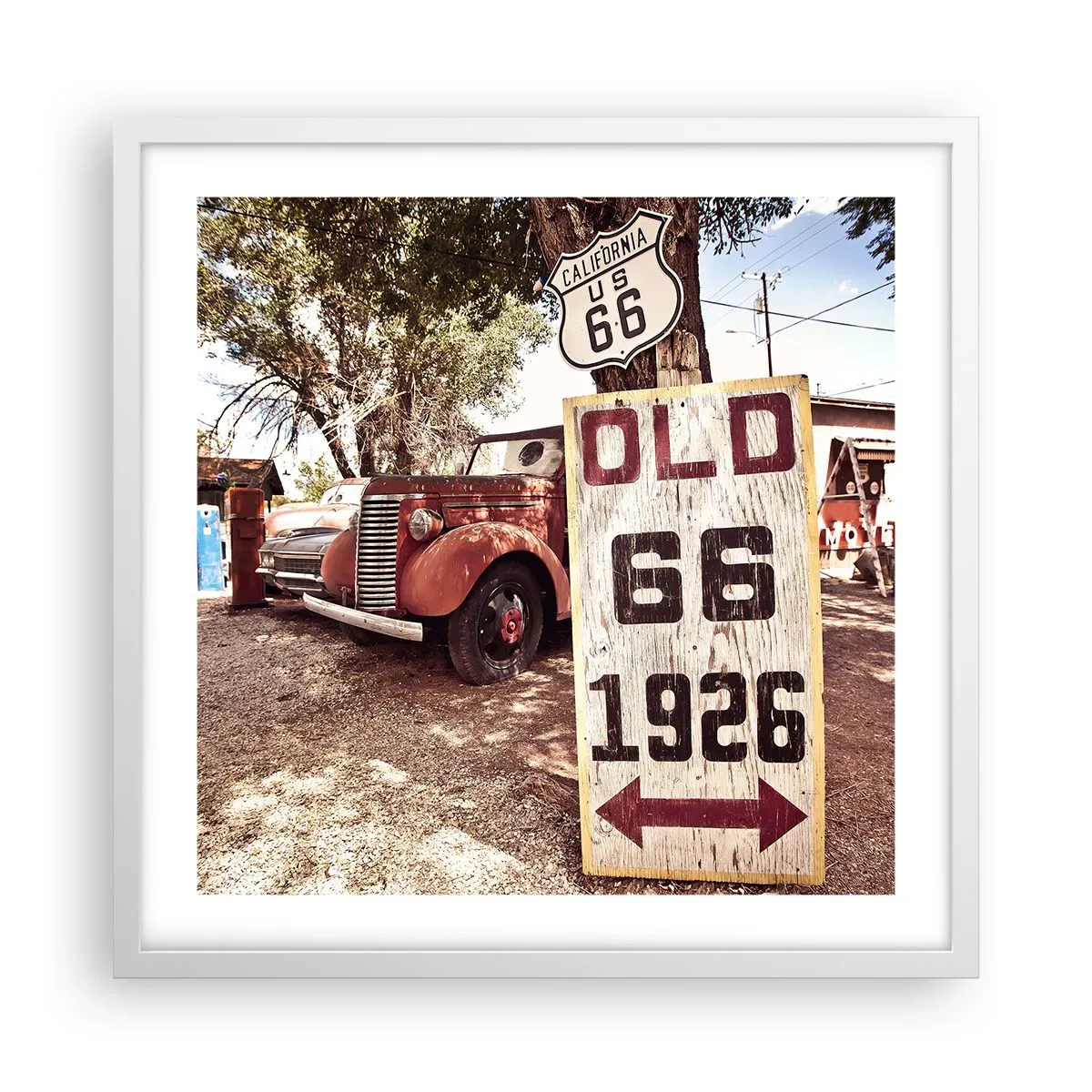 Plagát v bielom ráme - Legenda americkej provincie - 50x50 cm