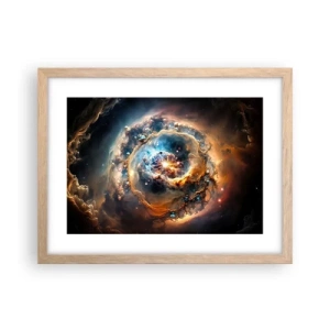 Plagát v ráme zo svetlého duba - Začiatok - 40x30 cm