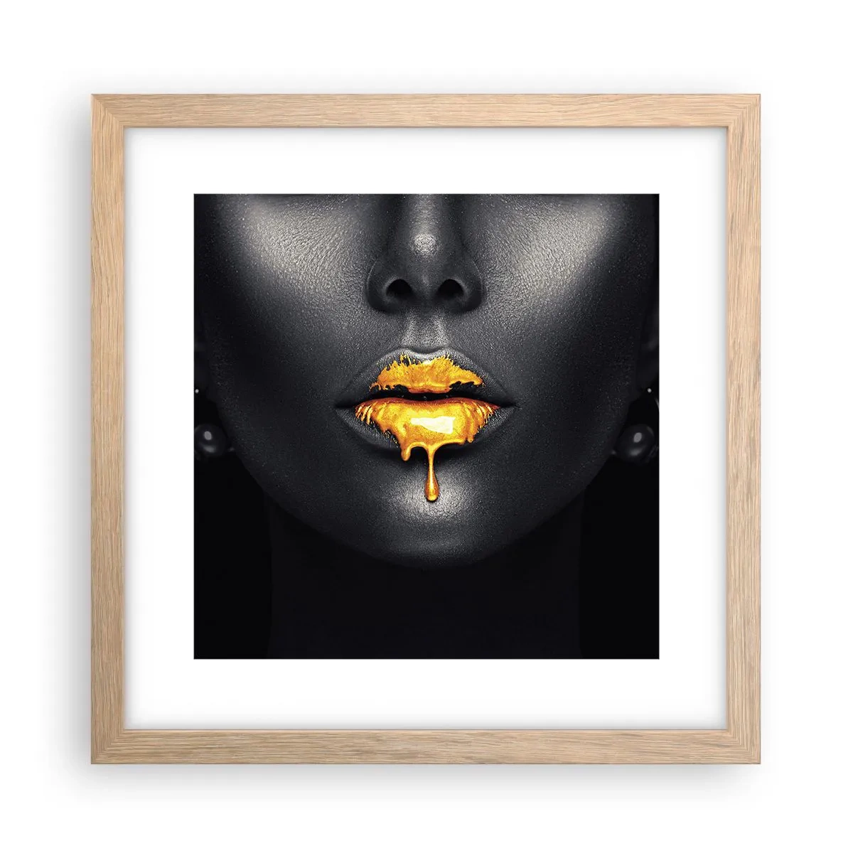 Plagát v ráme zo svetlého duba - Zlatoústa - 30x30 cm