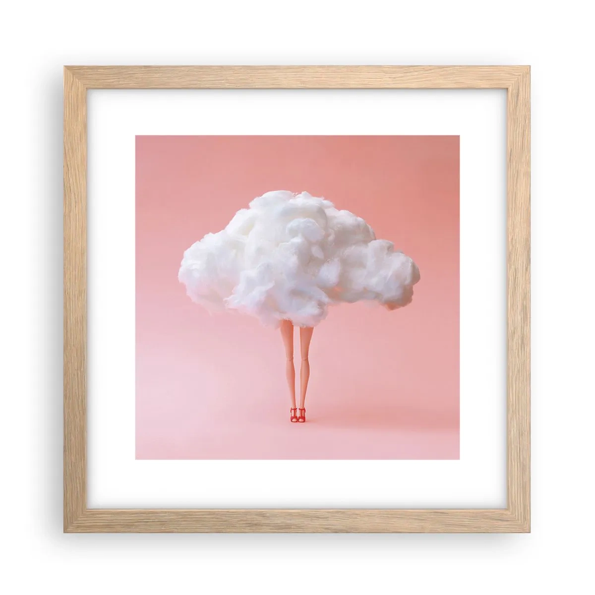 Plagát v ráme zo svetlého duba - Sladký sľub - 30x30 cm