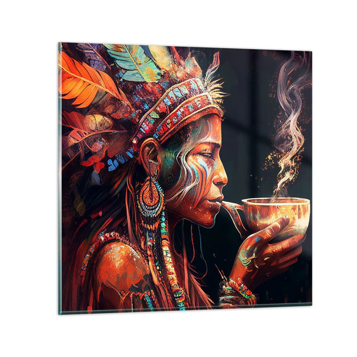 Obraz na skle - Magický rituál - 70x70 cm