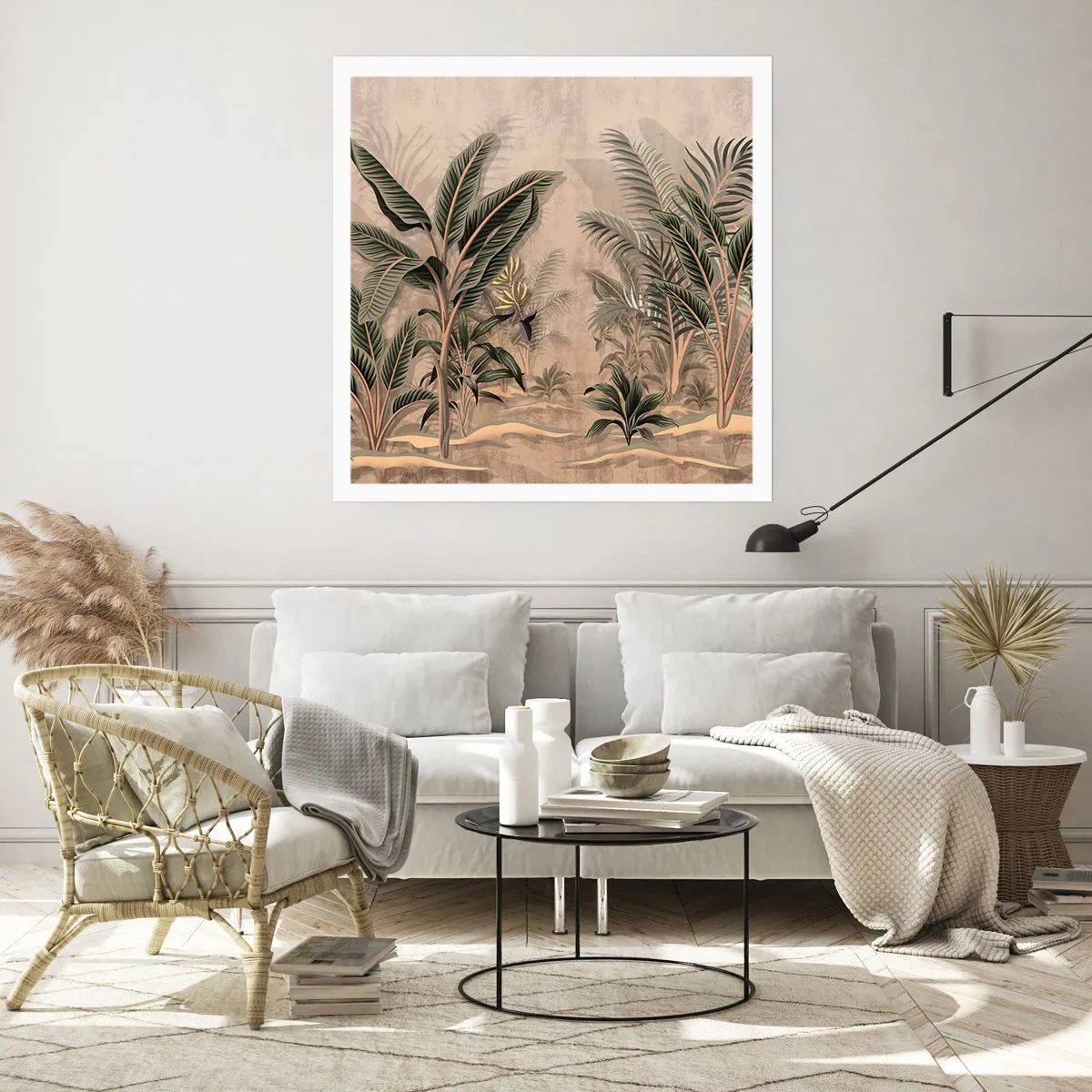 Plagát - Rytina v koloniálnom štýle - 50x50 cm