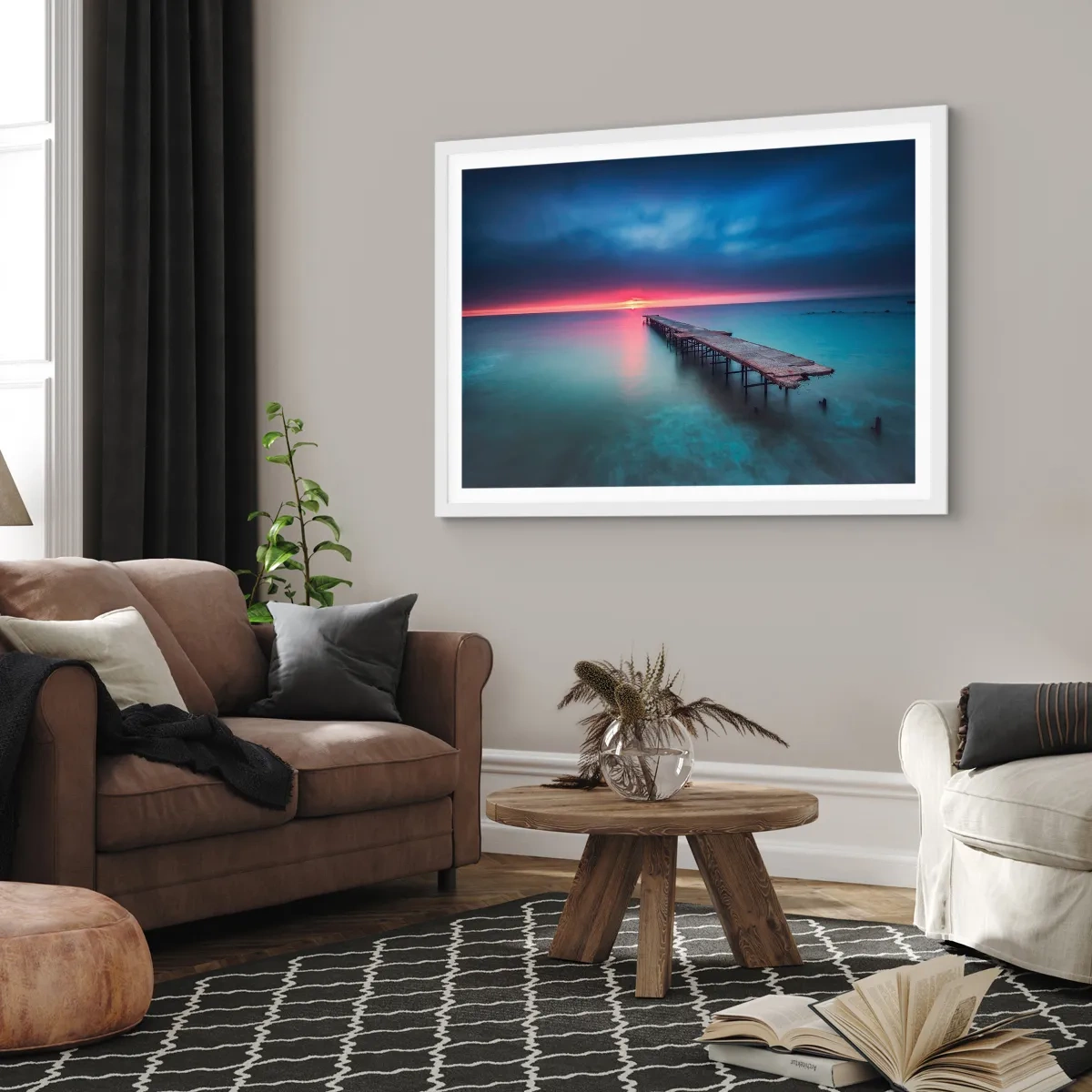 Plagát v bielom ráme - Medzi nebom a zemou - 100x70 cm