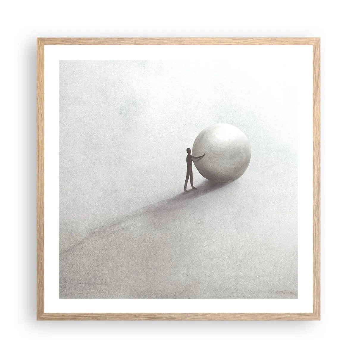 Plagát v ráme zo svetlého duba - Hra života - 60x60 cm