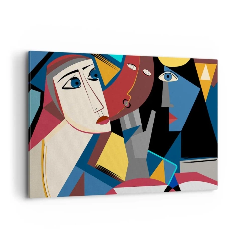 Obraz na plátne - Konverzácia kubistov - 100x70 cm