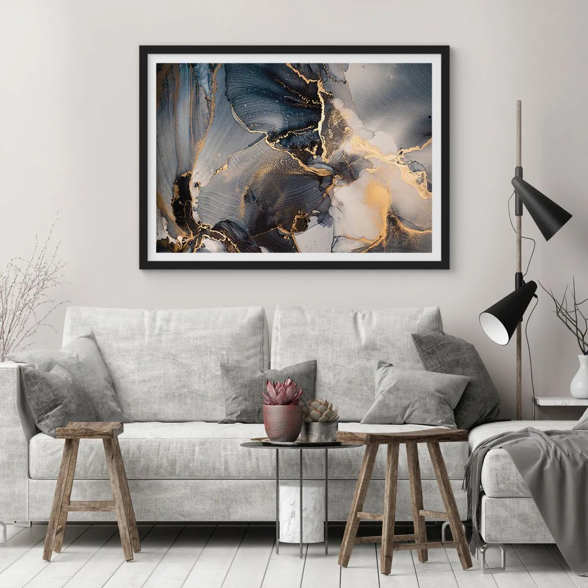Plagát v čiernom ráme - Život kameňa - 91x61 cm