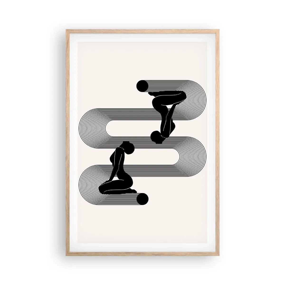 Plagát v ráme zo svetlého duba - Zmyselná symetria - 61x91 cm