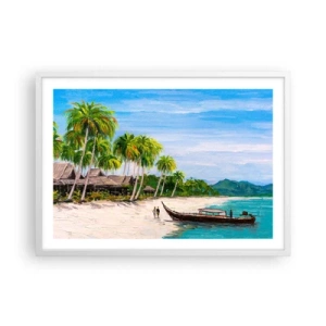 Plagát v bielom ráme - Exotický sen - 70x50 cm