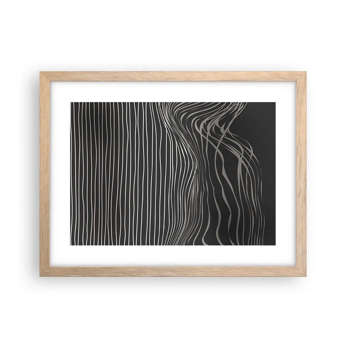 Plagát v ráme zo svetlého duba - Rytmus a prízvuk - 40x30 cm