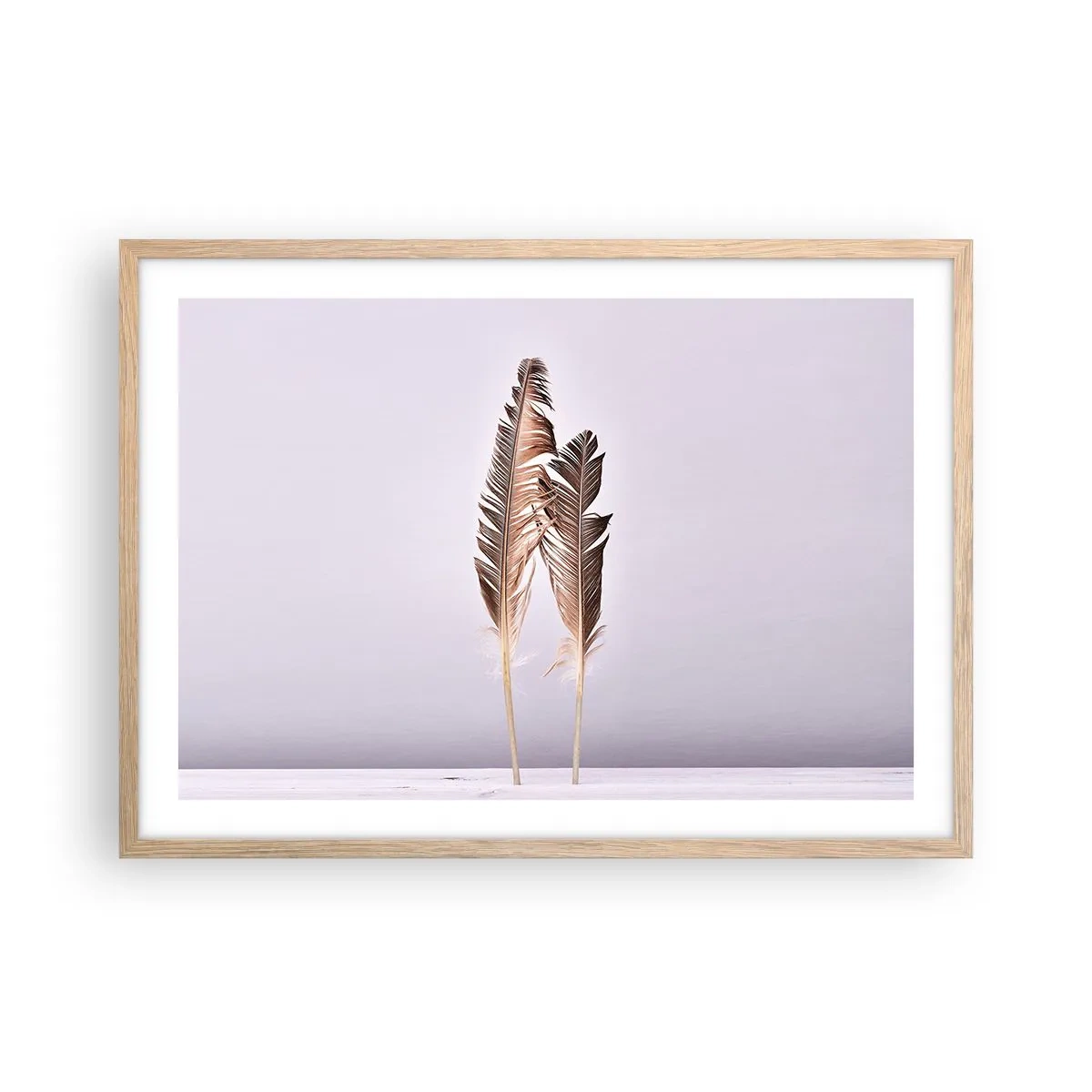 Plagát v ráme zo svetlého duba - Proti ničote - 70x50 cm