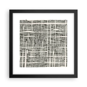 Plagát v čiernom ráme - Tkaná kompozícia - 30x30 cm