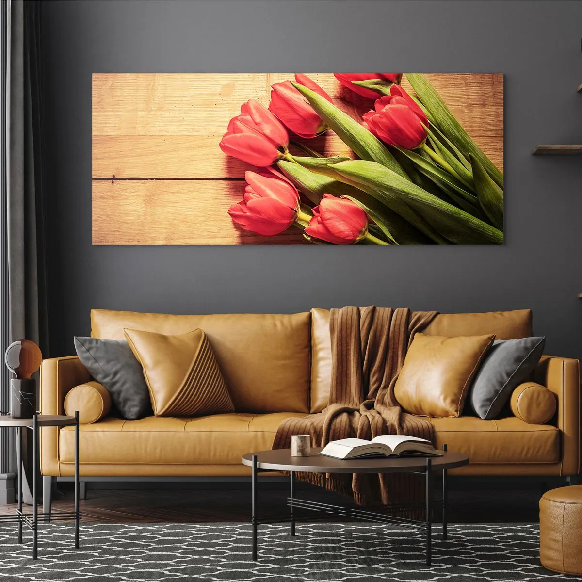Obraz na skle - Jarné vyznanie - 100x40 cm