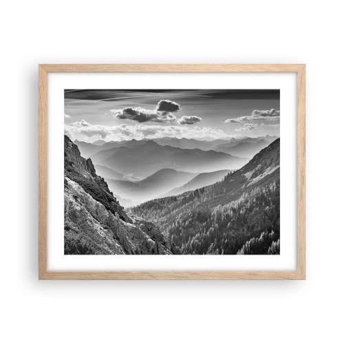 Plagát v ráme zo svetlého duba - Až k horizontu - 50x40 cm