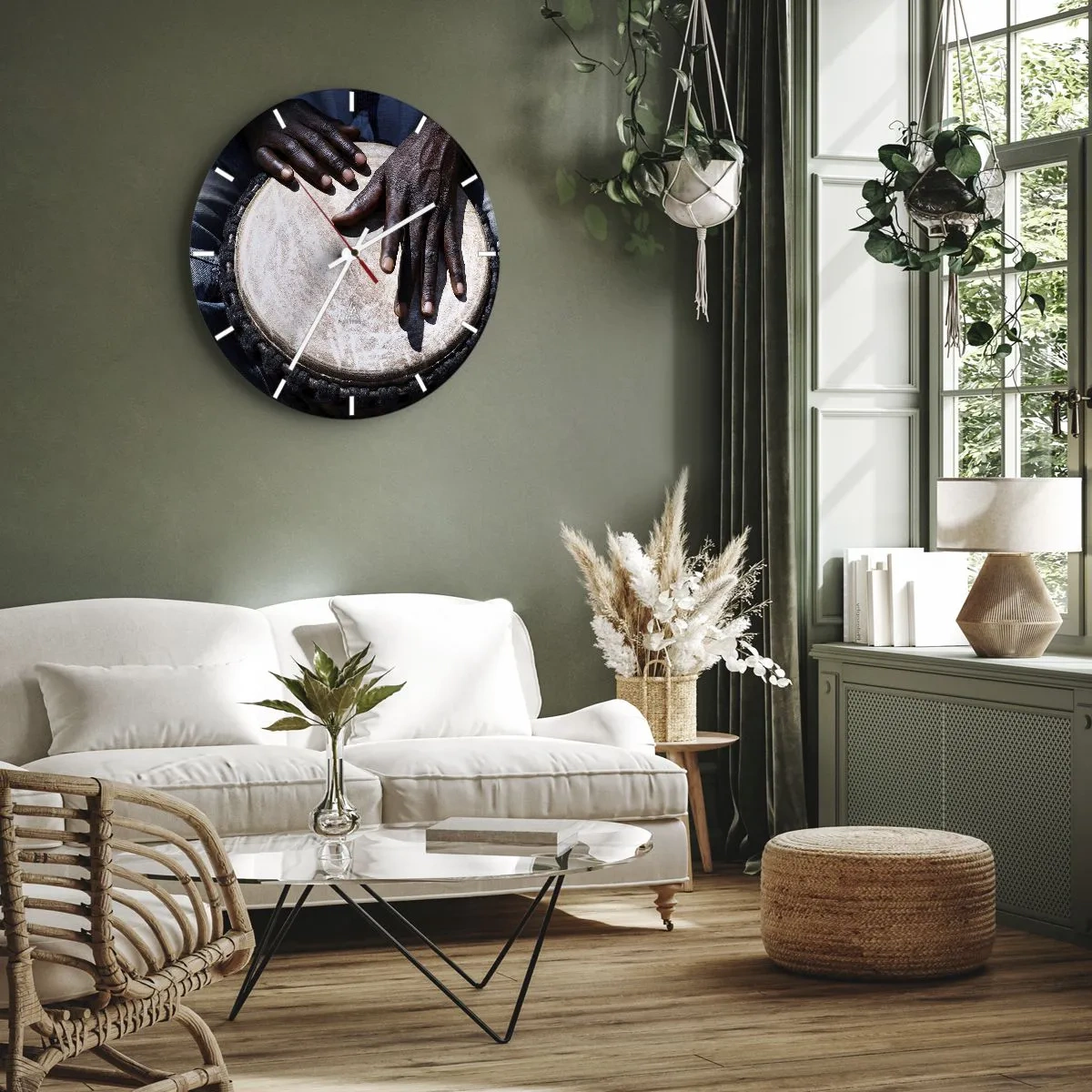 Nástenné hodiny - Žite vo svojom rytme - 40x40 cm