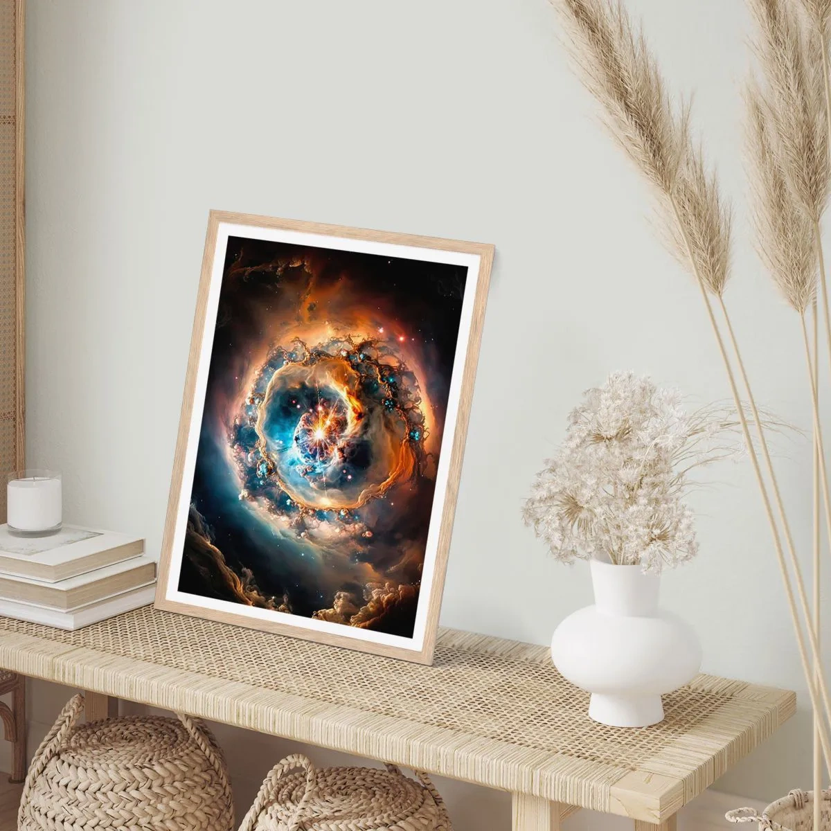 Plagát v ráme zo svetlého duba - Začiatok - 61x91 cm