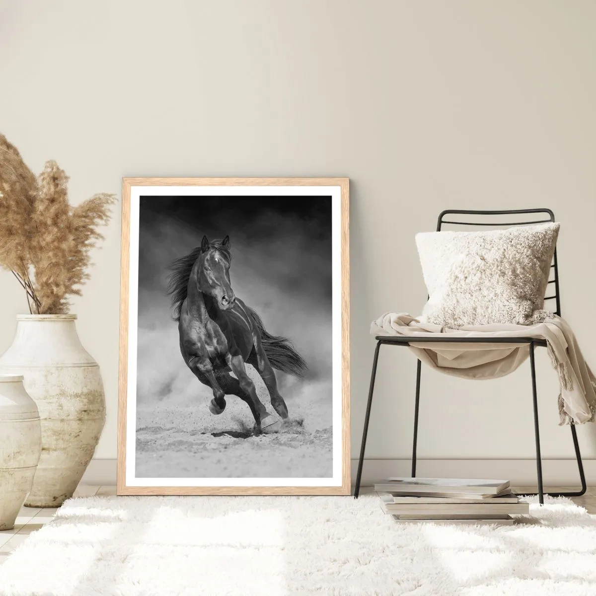 Plagát v ráme zo svetlého duba - Hodné samotného emira - 50x70 cm