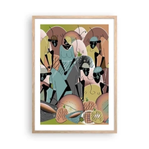 Plagát v ráme zo svetlého duba - Blíži sa veľký sviatok - 50x70 cm