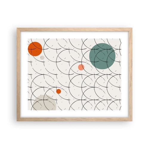 Plagát v ráme zo svetlého duba - V duchu pop-artu - 50x40 cm