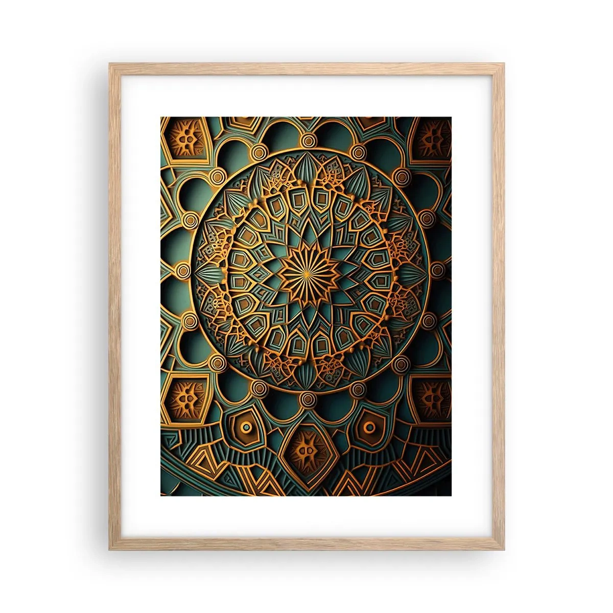 Plagát v ráme zo svetlého duba - V arabskom štýle - 40x50 cm