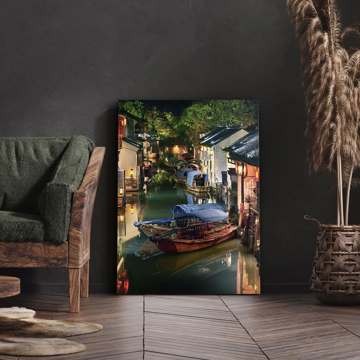 Obraz na plátne - Večer na čínskej ulici - 80x120 cm