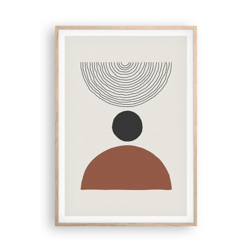 Plagát v ráme zo svetlého duba - V centre pozornosti - 70x100 cm