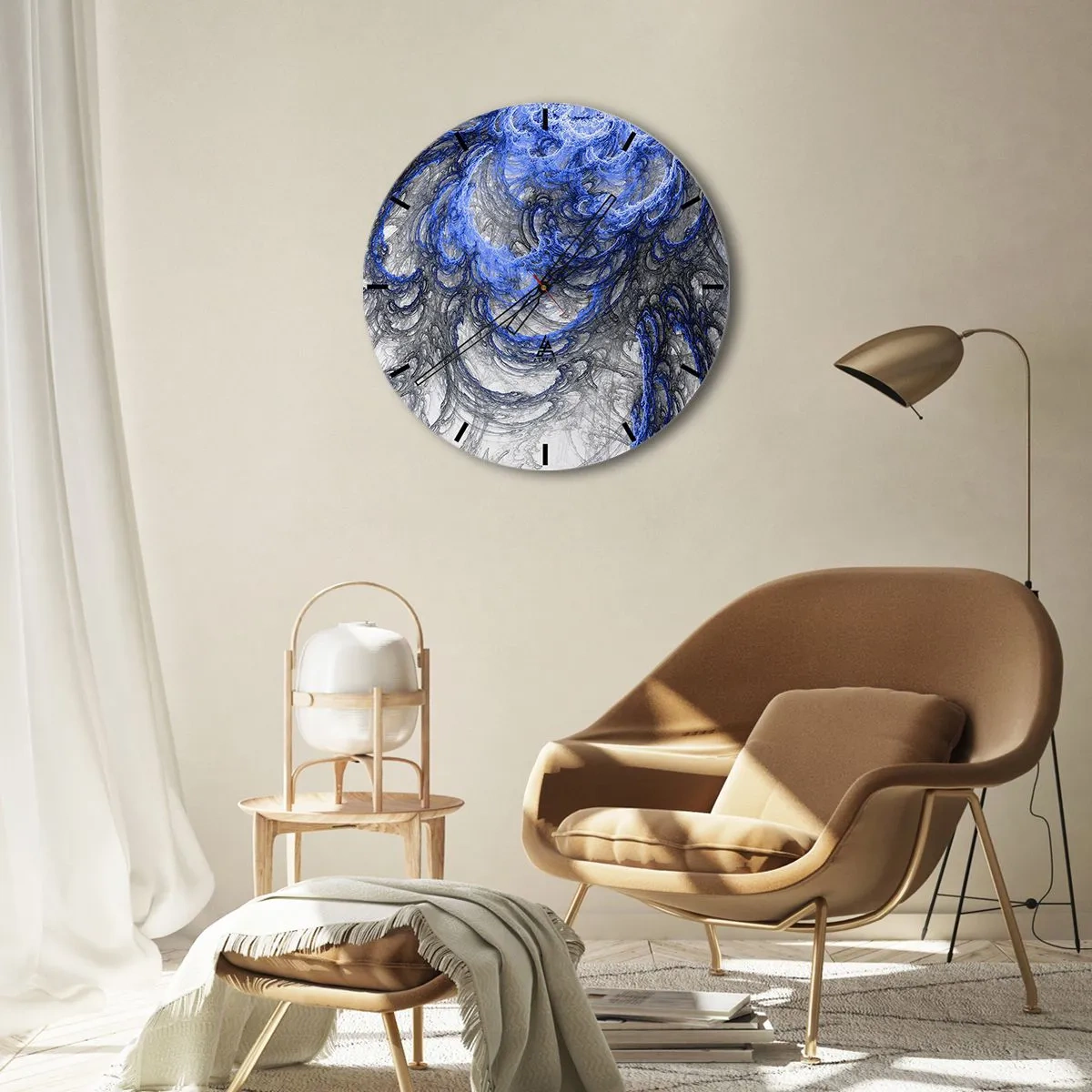 Nástenné hodiny - Zrod vlny - 40x40 cm