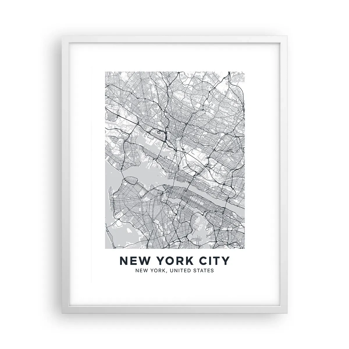 Plagát v bielom ráme - Anatómia metropoly - 40x50 cm