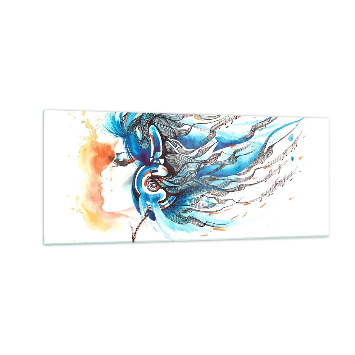 Obraz na skle - Nech hrá hudba - 100x40 cm