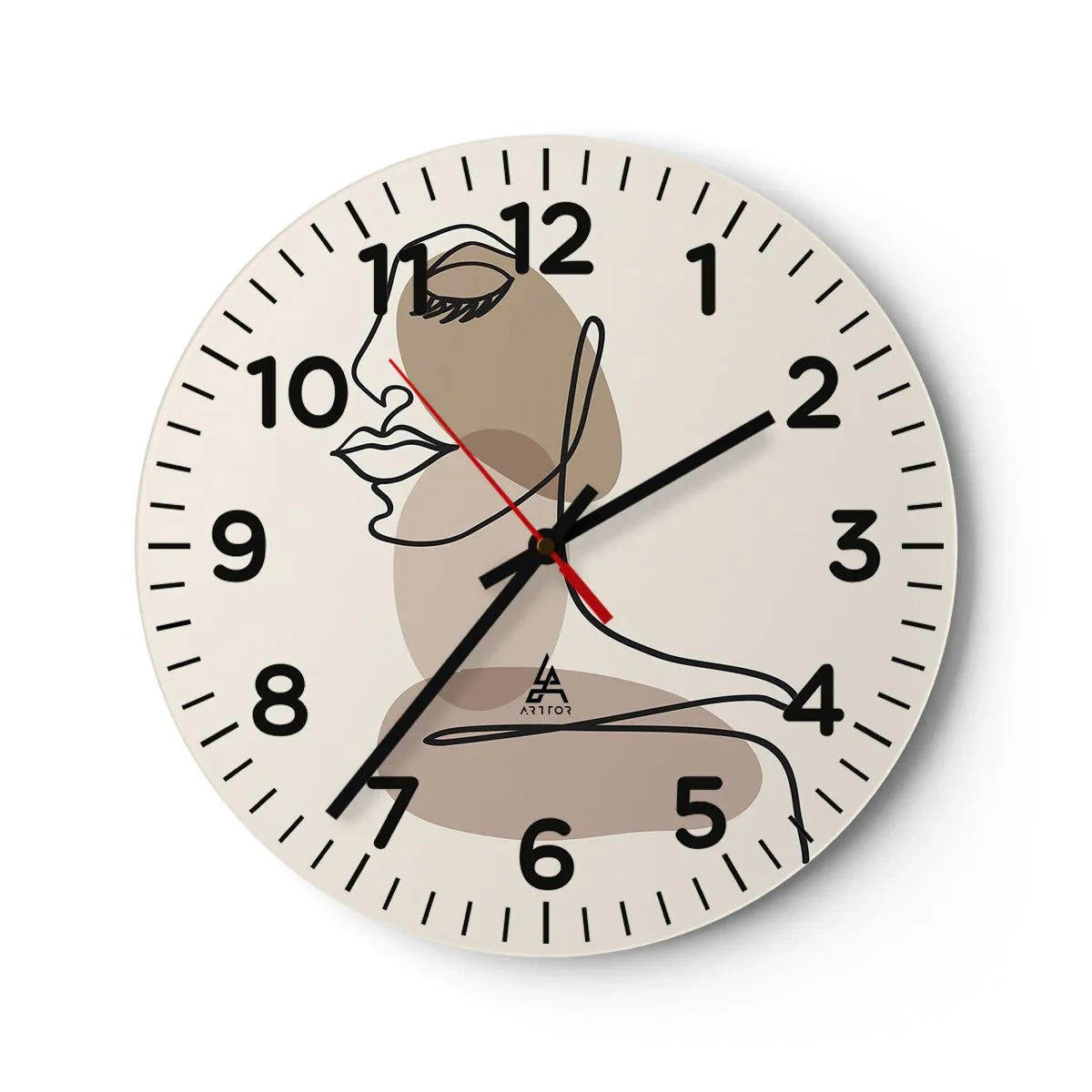 Nástenné hodiny - Pri počúvaní samého seba - 30x30 cm