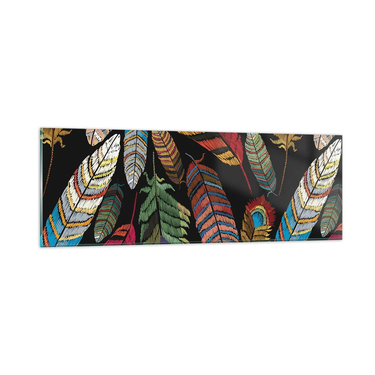 Obraz na skle - Vtáčí karneval - 90x30 cm