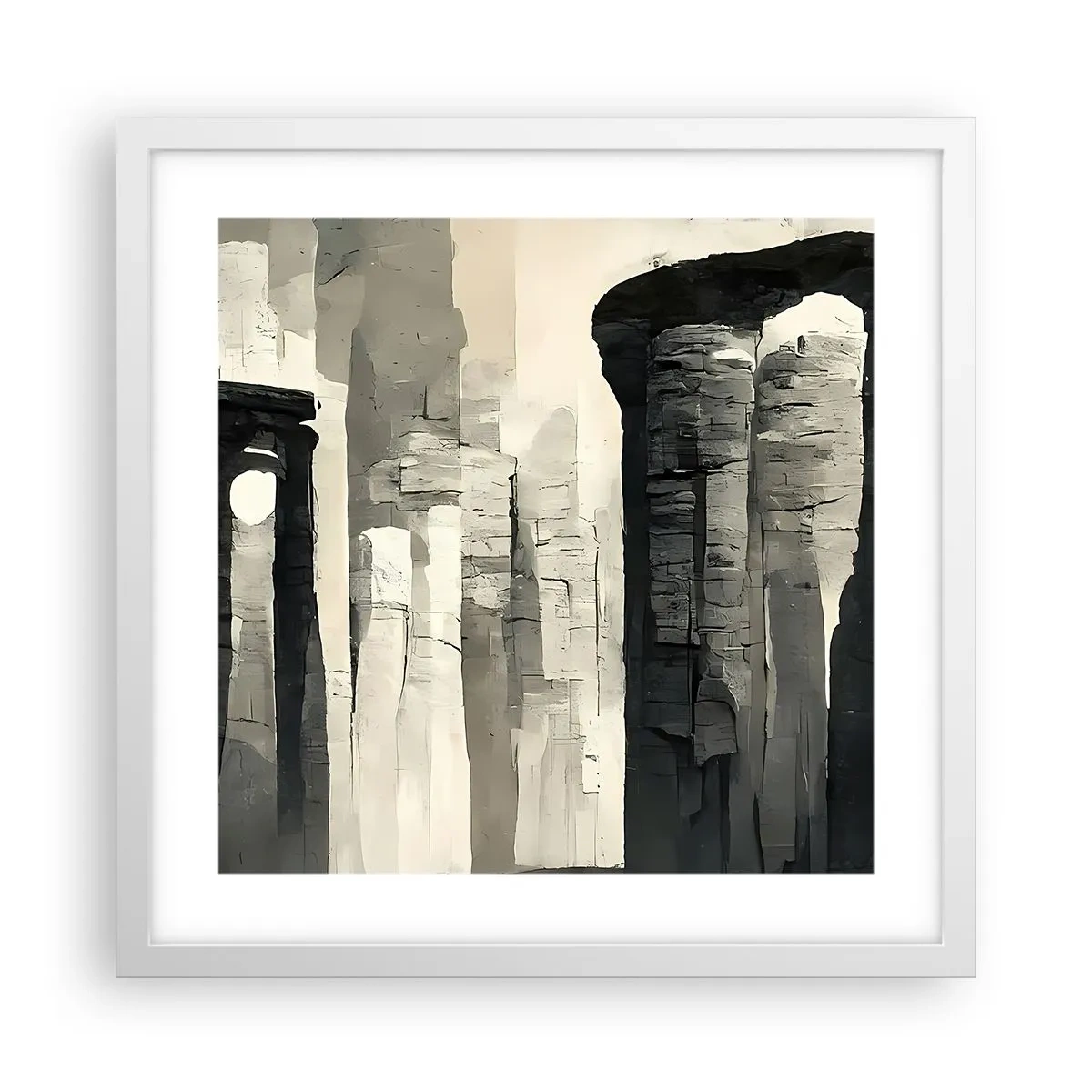 Plagát v bielom ráme - Majestátnosť starožitnosti - 40x40 cm