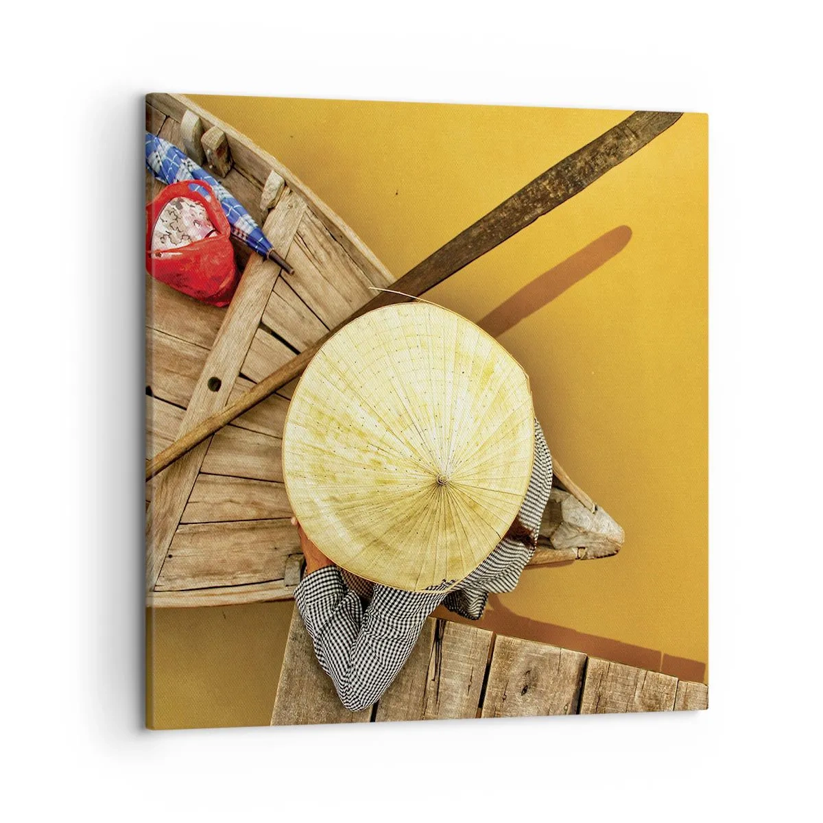 Obraz na plátne - Život na žltej rieke - 50x50 cm