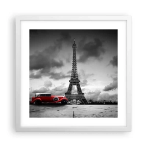 Plagát v bielom ráme - Nie tak dávno v Paríži - 40x40 cm