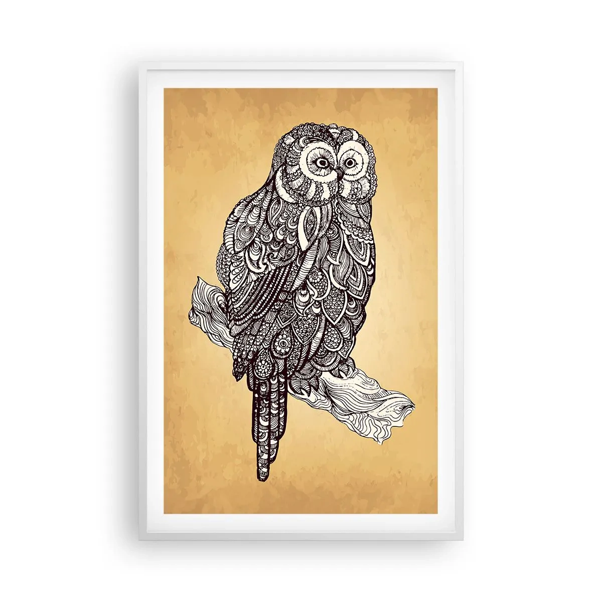 Plagát v bielom ráme - Majstrovské ornamenty múdrosti - 61x91 cm