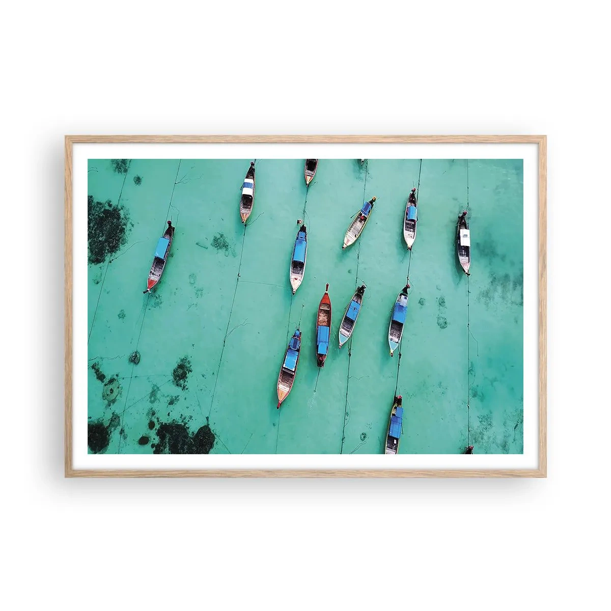 Plagát v ráme zo svetlého duba - V radostnom očakávaní - 100x70 cm