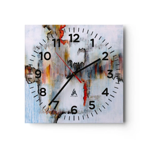 Nástenné hodiny - Paličkou po vode - 30x30 cm