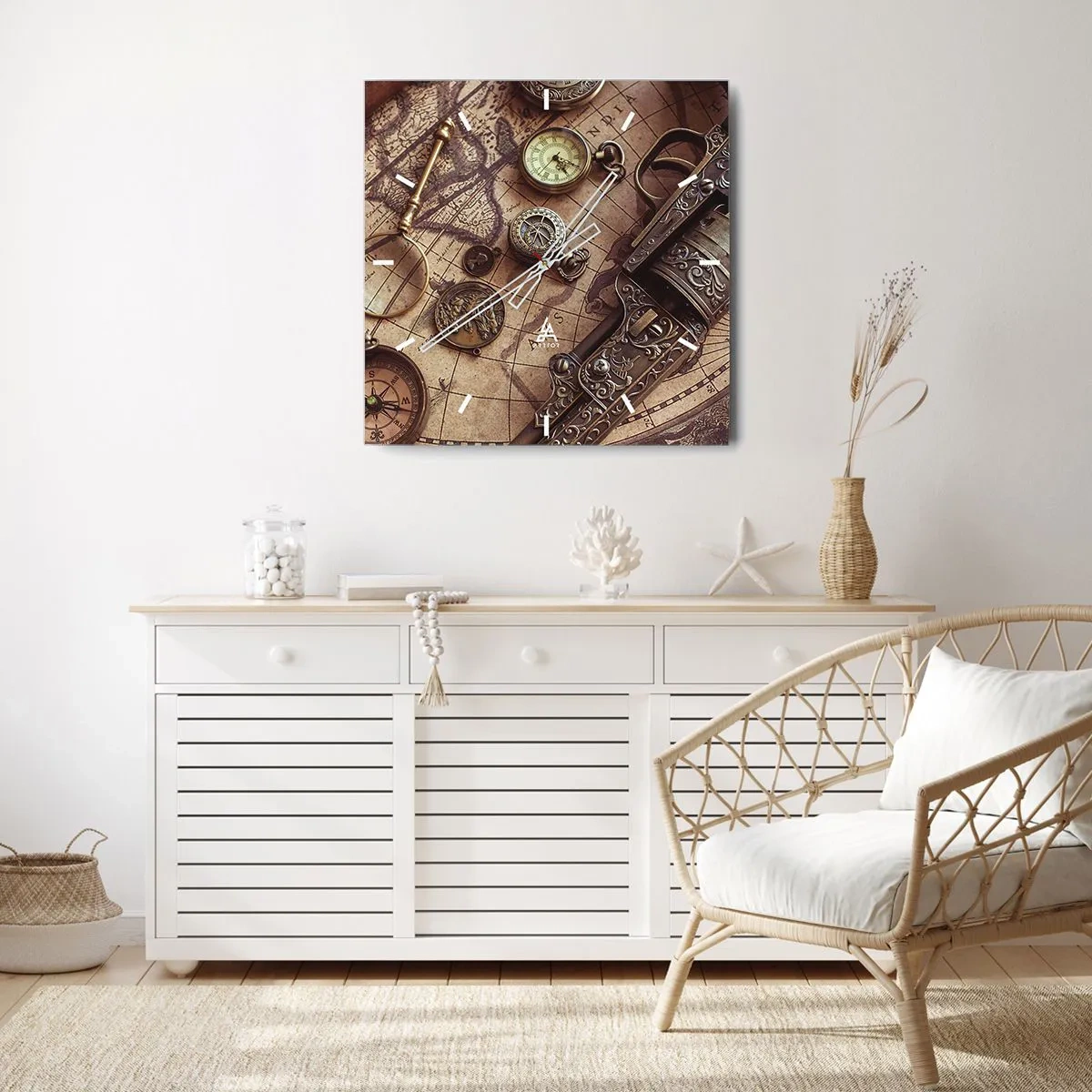 Nástenné hodiny - Dobrodružstvo volá - 40x40 cm