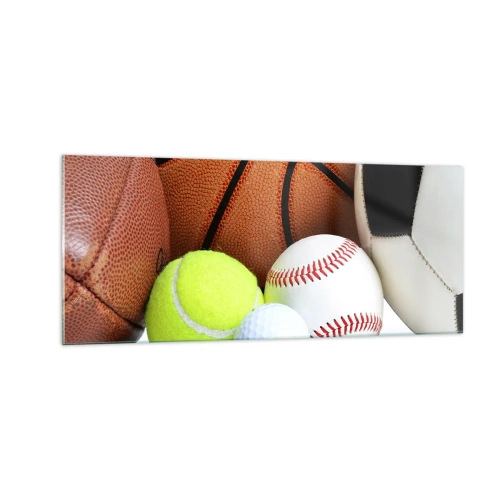 Obraz na skle - Spája nás futbal! - 100x40 cm